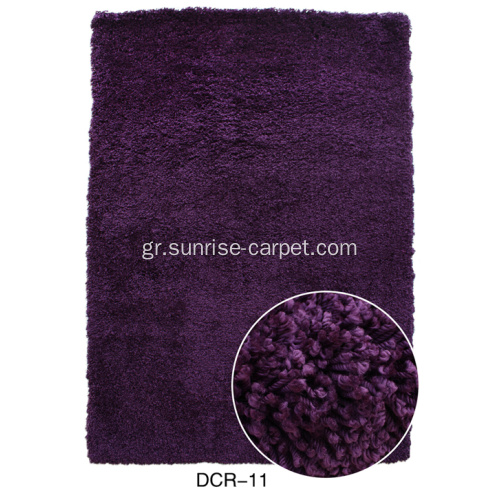 Μαλακό Polyester Shaggy Carpet Plain Χρώμα